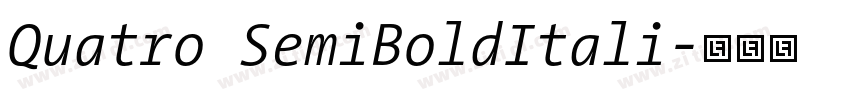 Quatro SemiBoldItali字体转换